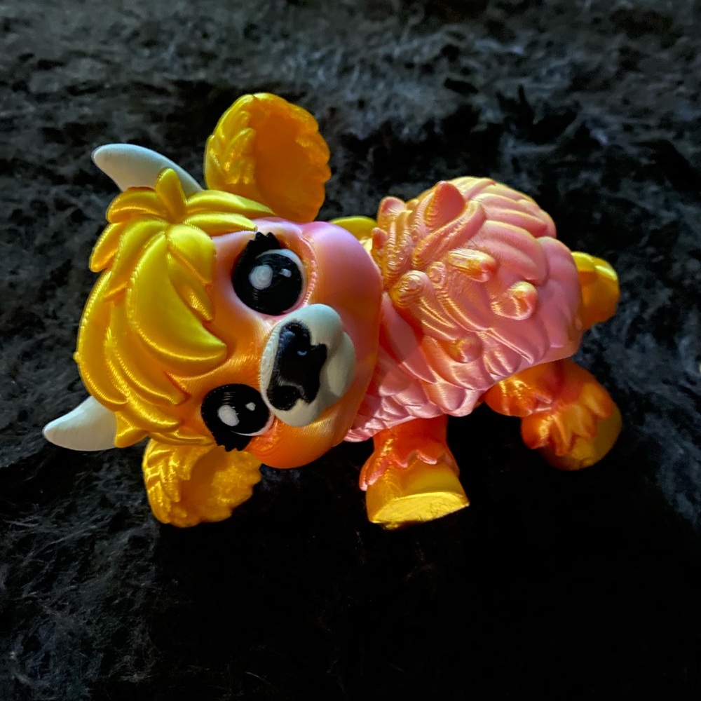 3D print flexible cow Colorful Animal Figurine